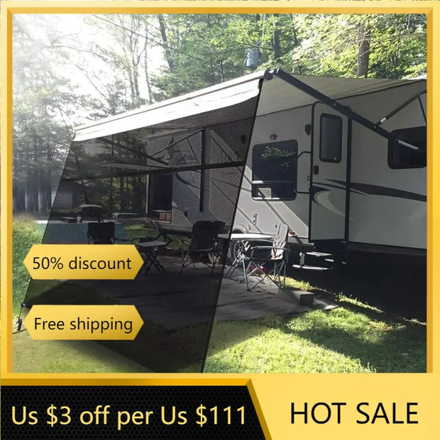 RV Awning Shade Screen