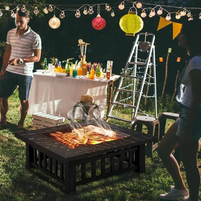 Square Metal Firepit Stove