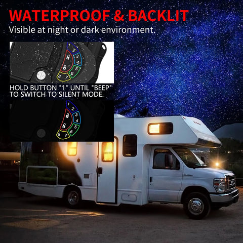 RV Door Keyless Entry with Backlit Keypad