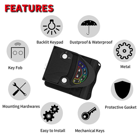 RV Door Keyless Entry with Backlit Keypad