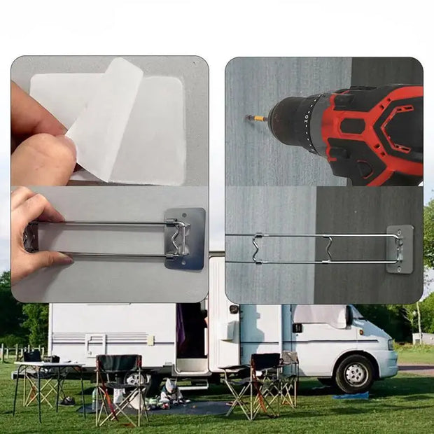 RV Shower Corner Shelf Bar