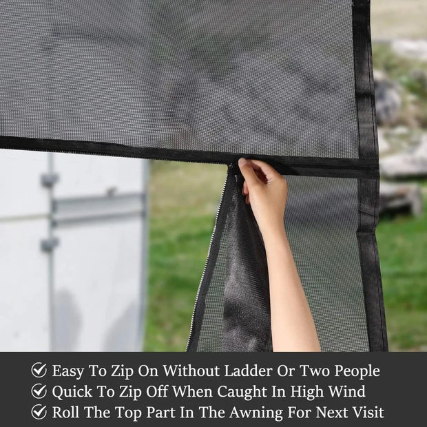 RV Awning Shade Screen