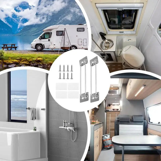 RV Shower Corner Shelf Bar
